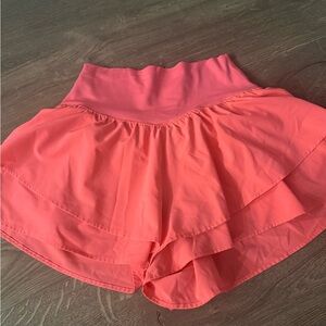 Aerie Coral Layered Athletic Shorts